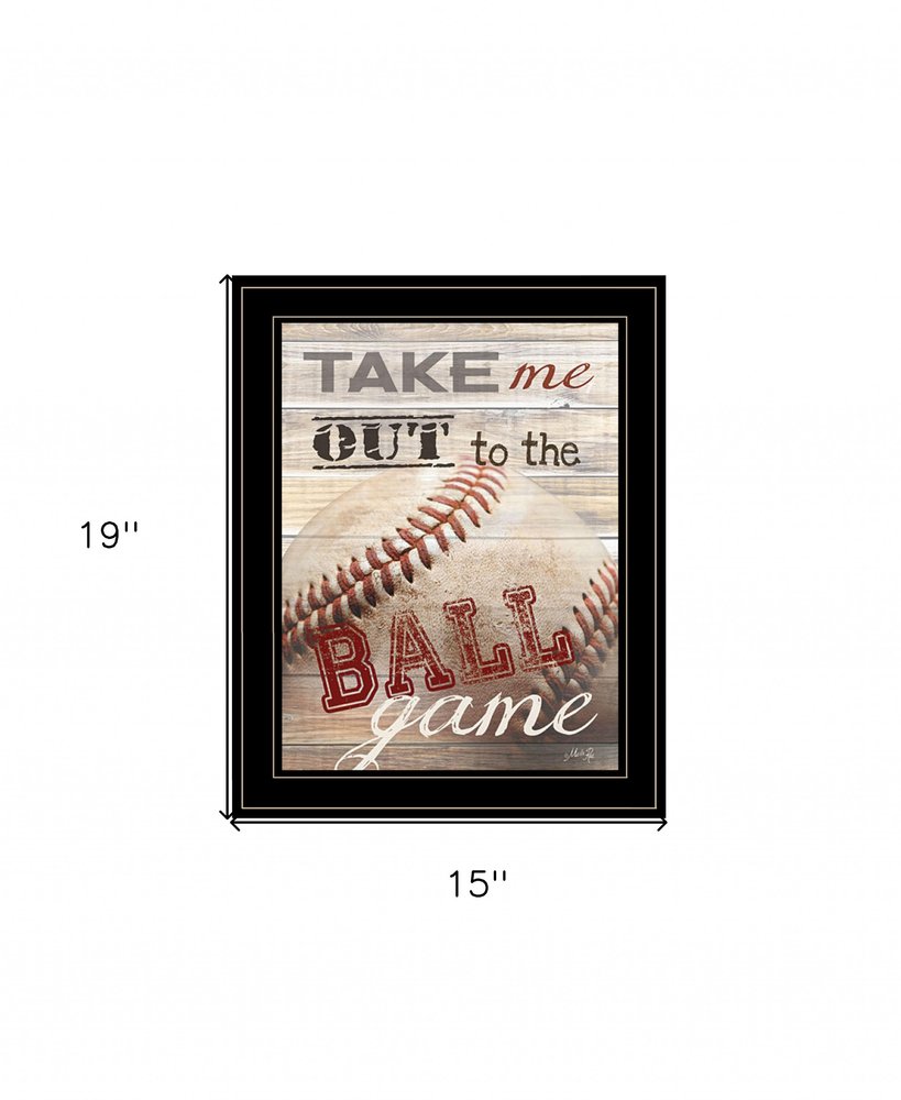 Take Me Out to the Ball Game 1 White Framed Print Wall Art HomeRoots