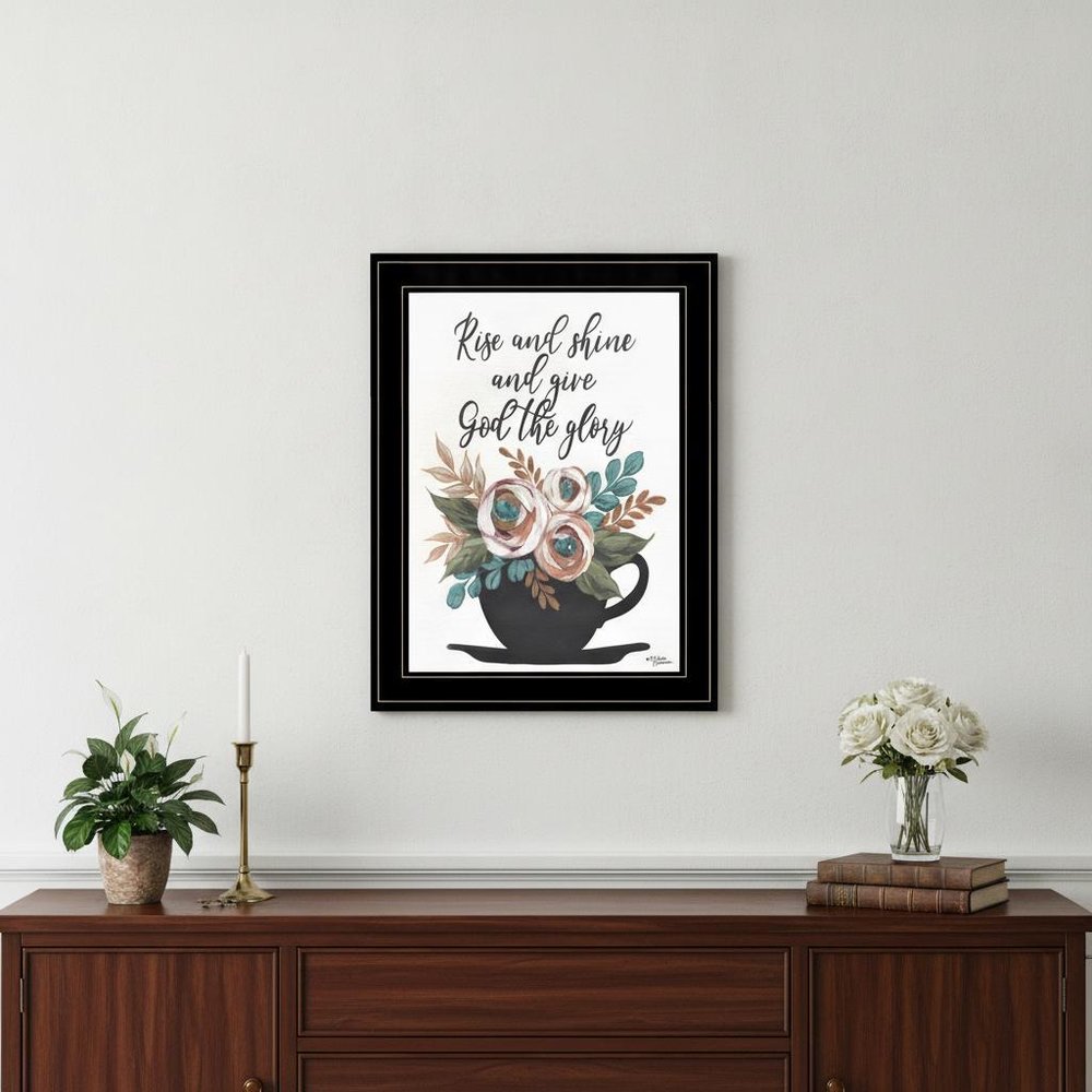 Rise and Shine 6 Black Framed Print Wall Art HomeRoots