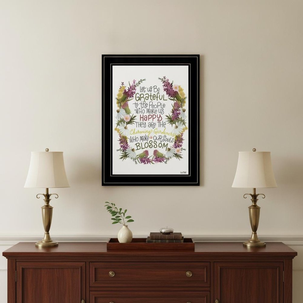 Charming Garden 1 Black Framed Print Wall Art HomeRoots