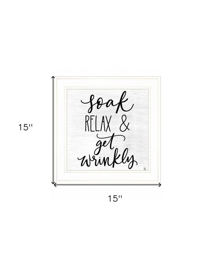 Lets Get Wrinkly 1 White Framed Print Bathroom Wall Art HomeRoots