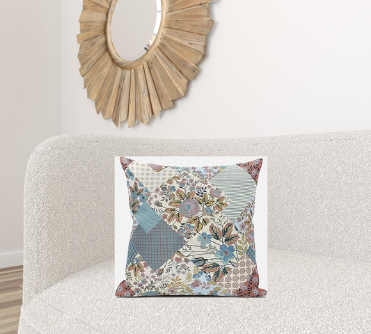 20" Gold Pink Floral Suede Throw Pillow FurniFindUSA