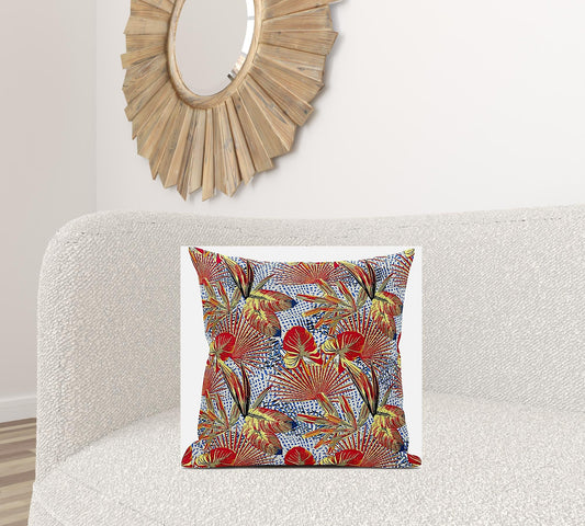 20"X20" Yellow Red Microsuede Blown Seam Pillow FurniFindUSA