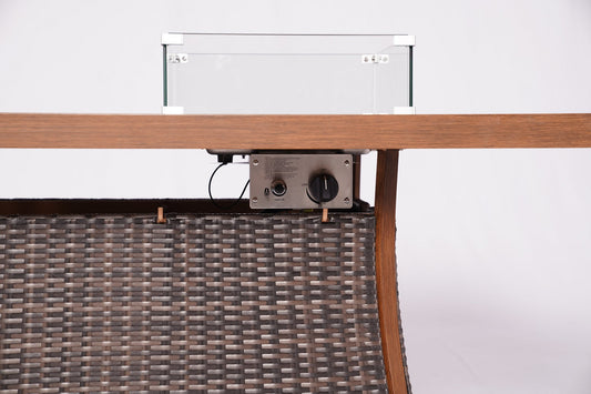 71" Brown Aluminum Cooler Insert with Umbrella Hole HomeRoots