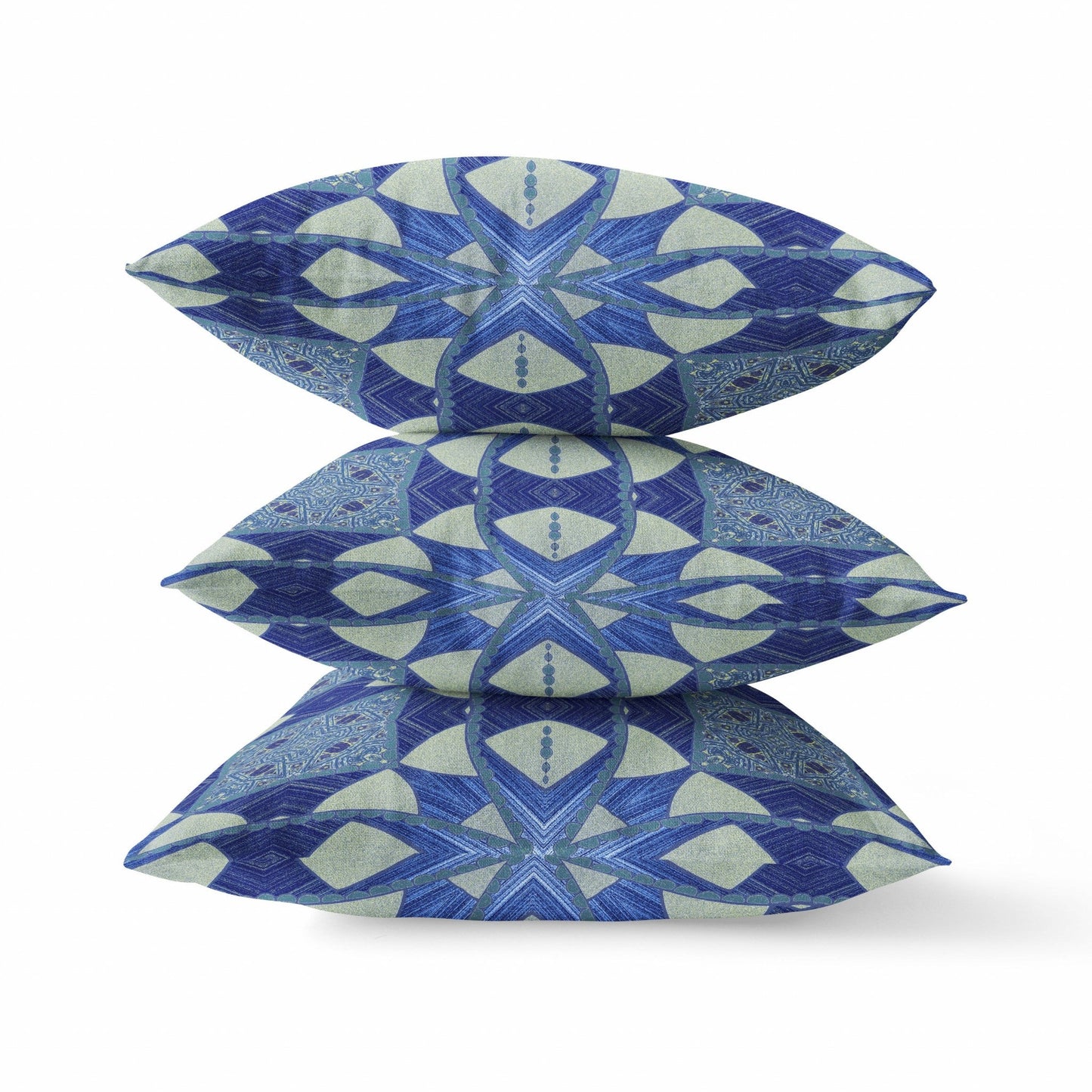 20" Dark Blue Cosmic Circle Boho Suede Throw Pillow FurniFindUSA