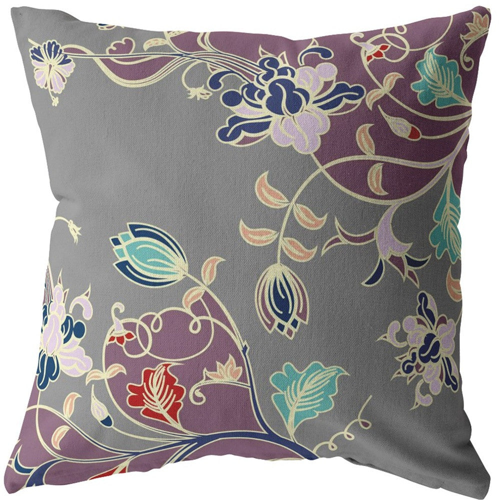 20" Orange Red Garden Decorative Suede Throw Pillow FurniFindUSA