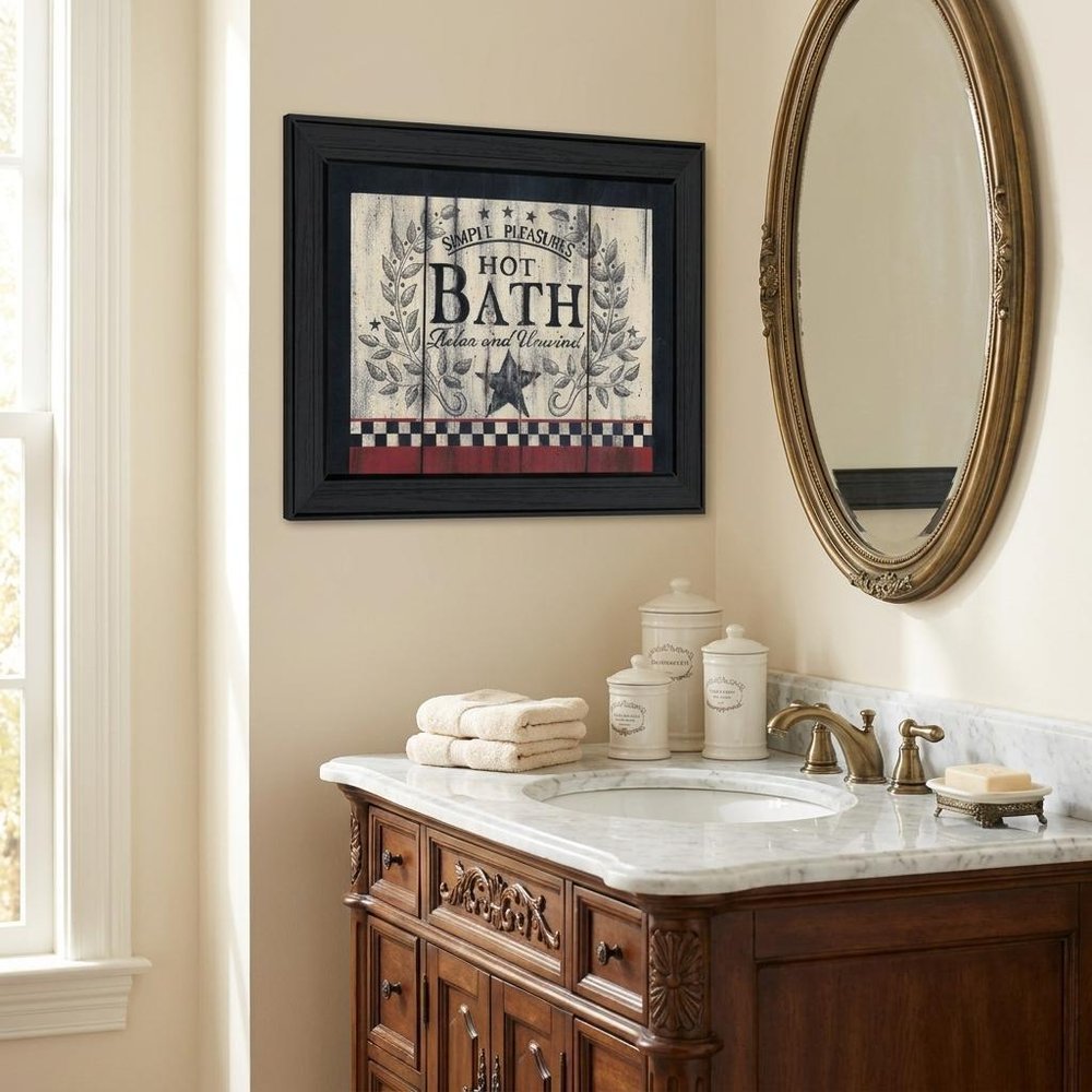 Hot Bath 10 Black Framed Print Bathroom Wall Art HomeRoots