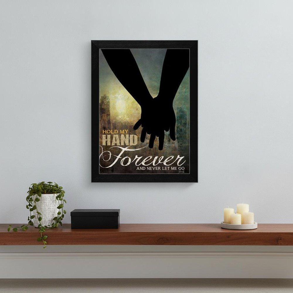 Hold My Hand Forever 1 Black Framed Print Wall Art HomeRoots