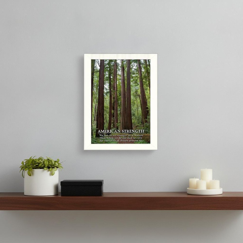 American Strength 2 White Framed Print Wall Art HomeRoots