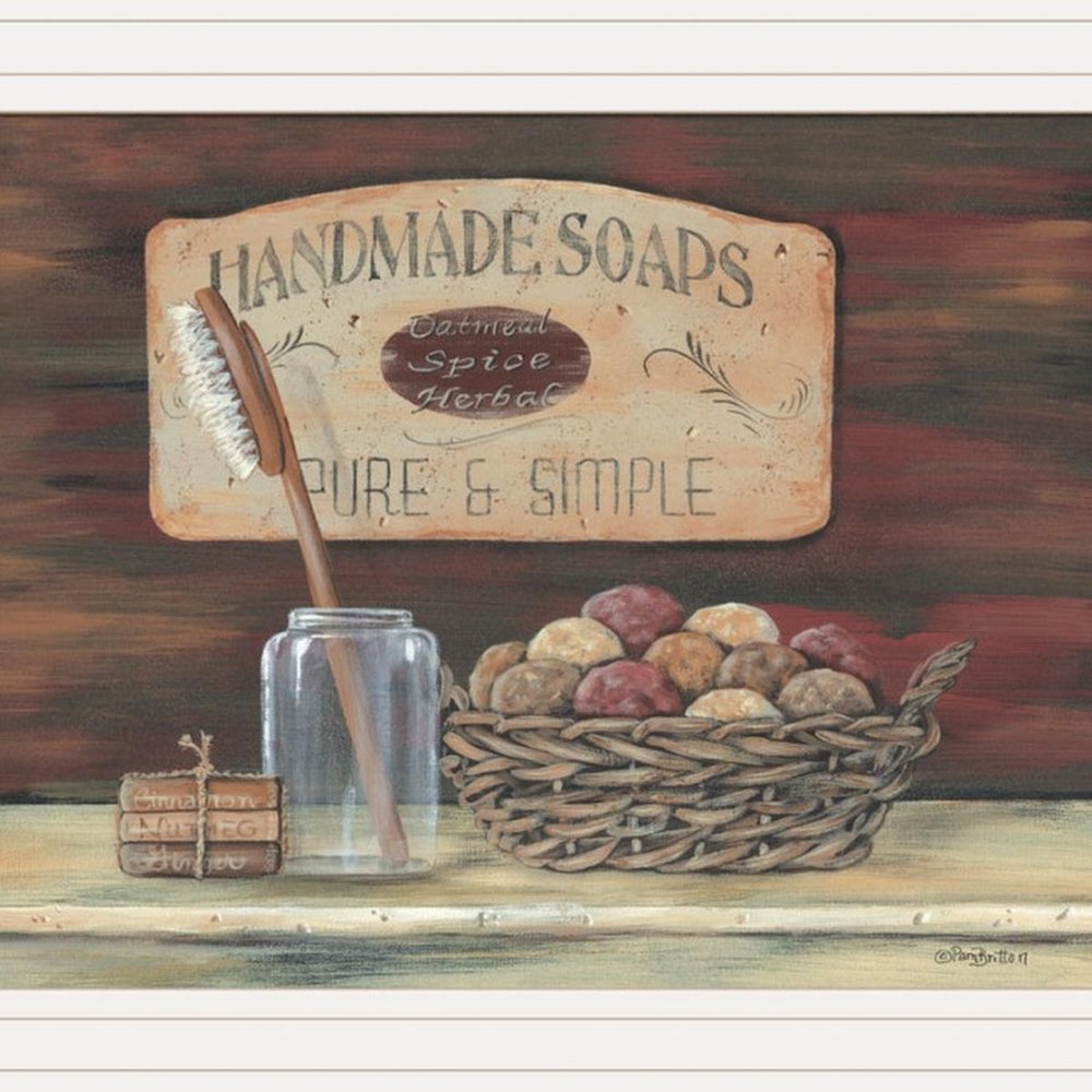 Set Of Four Country Bathroom White Framed Print Bathroom Wall Art HomeRoots