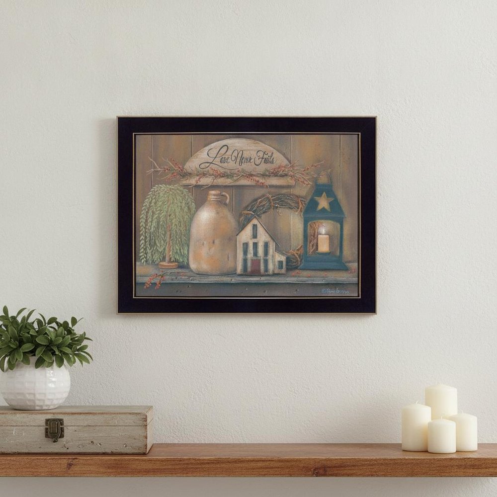 Love Never Fails 4 Black Framed Print Wall Art HomeRoots