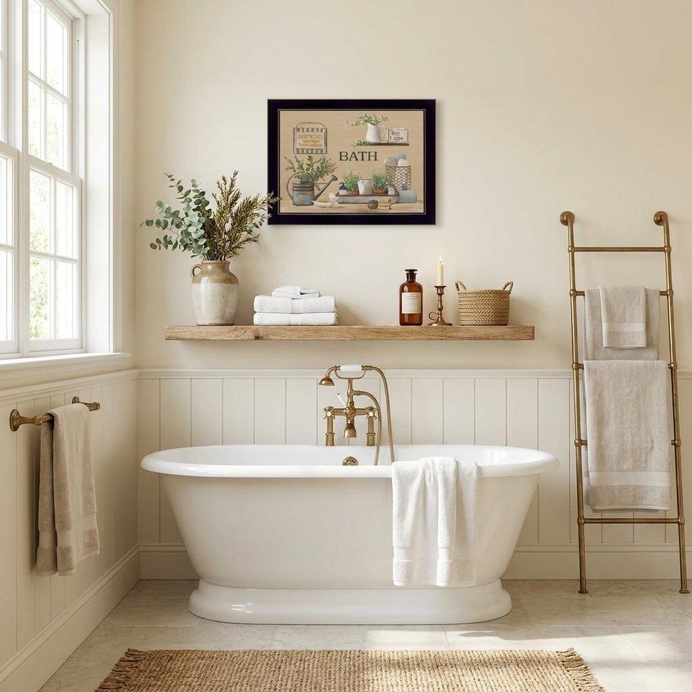 Farmhouse Bath Black Framed Print Bathroom Wall Art HomeRoots