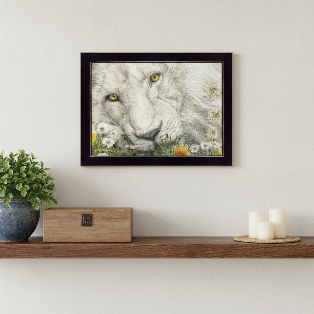 Dandy Lion 1 Black Framed Print Wall Art HomeRoots