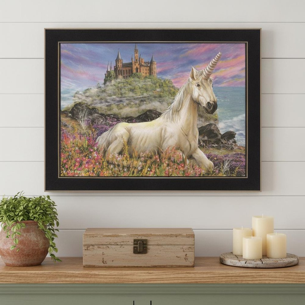 Royal Unicorn 1 Black Framed Print Wall Art HomeRoots