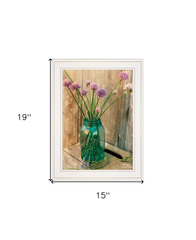 Country Chives 1 White Framed Print Wall Art HomeRoots