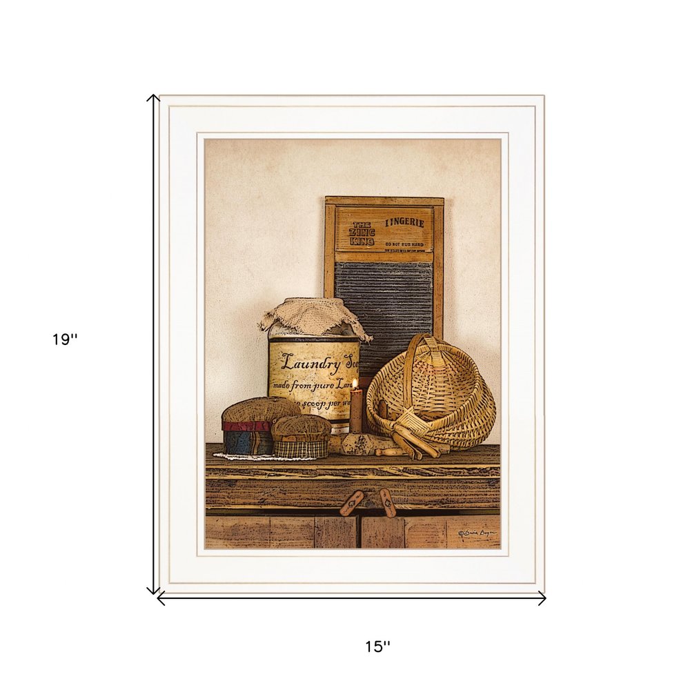 Laundry Soap 1 White Framed Print Bathroom Wall Art HomeRoots