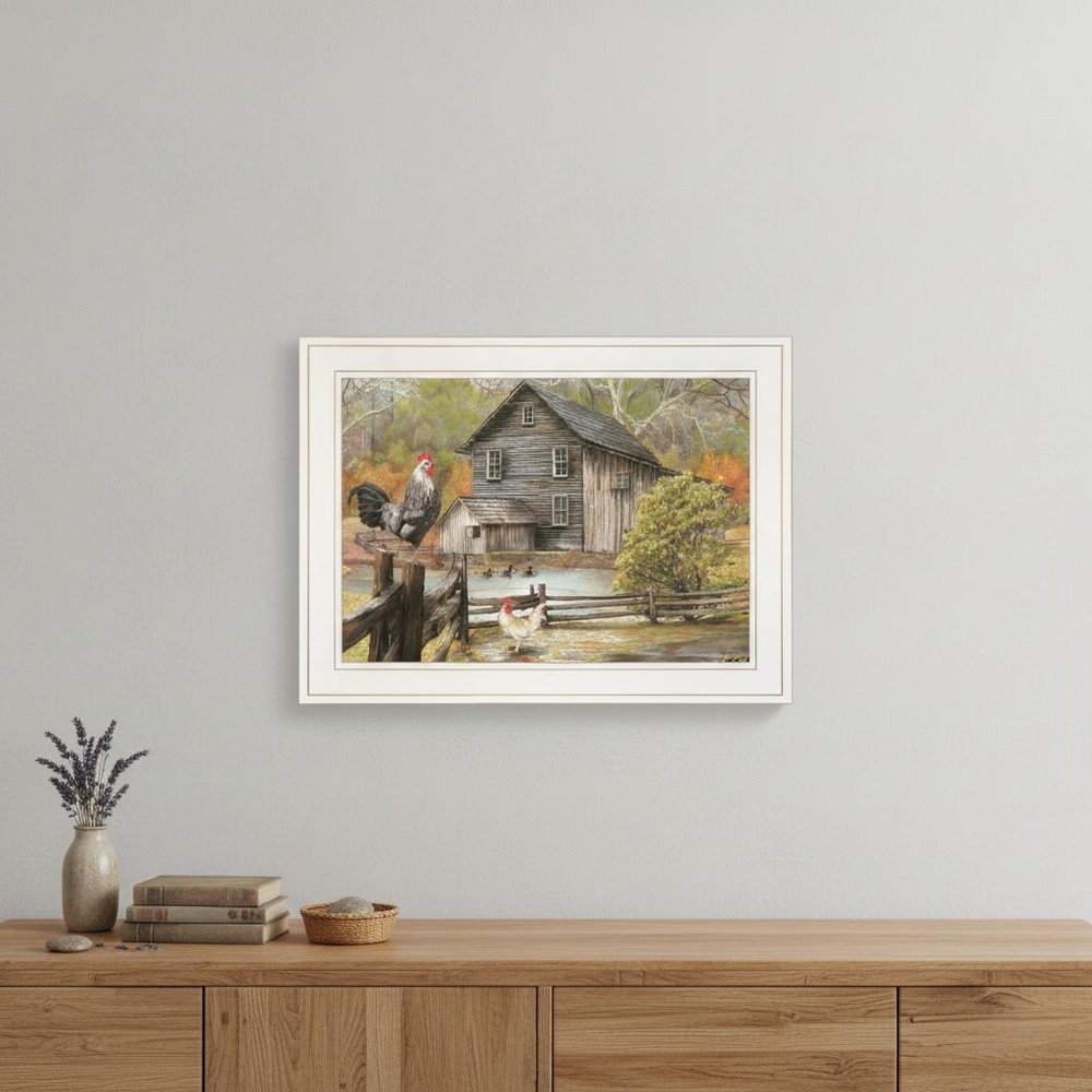 Down on the Farm I White Framed Print Wall Art HomeRoots