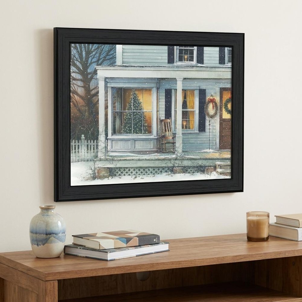 December Glow Black Framed Wall Art HomeRoots
