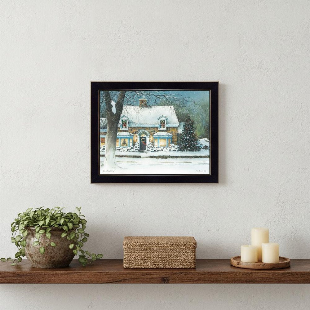 Snow Softly Falling 2 Black Framed Print Wall Art HomeRoots