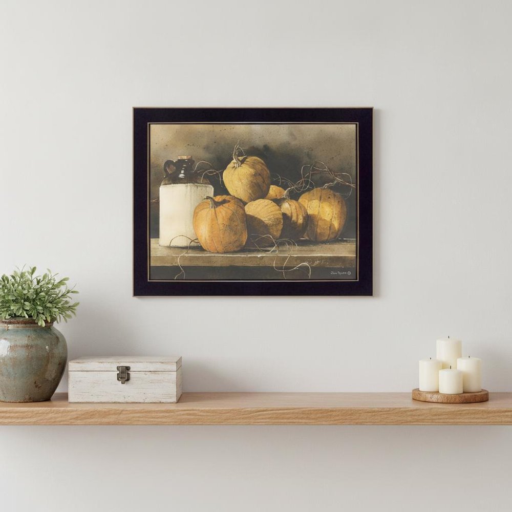 Jugs and Pumpkins 2 Black Framed Print Wall Art HomeRoots