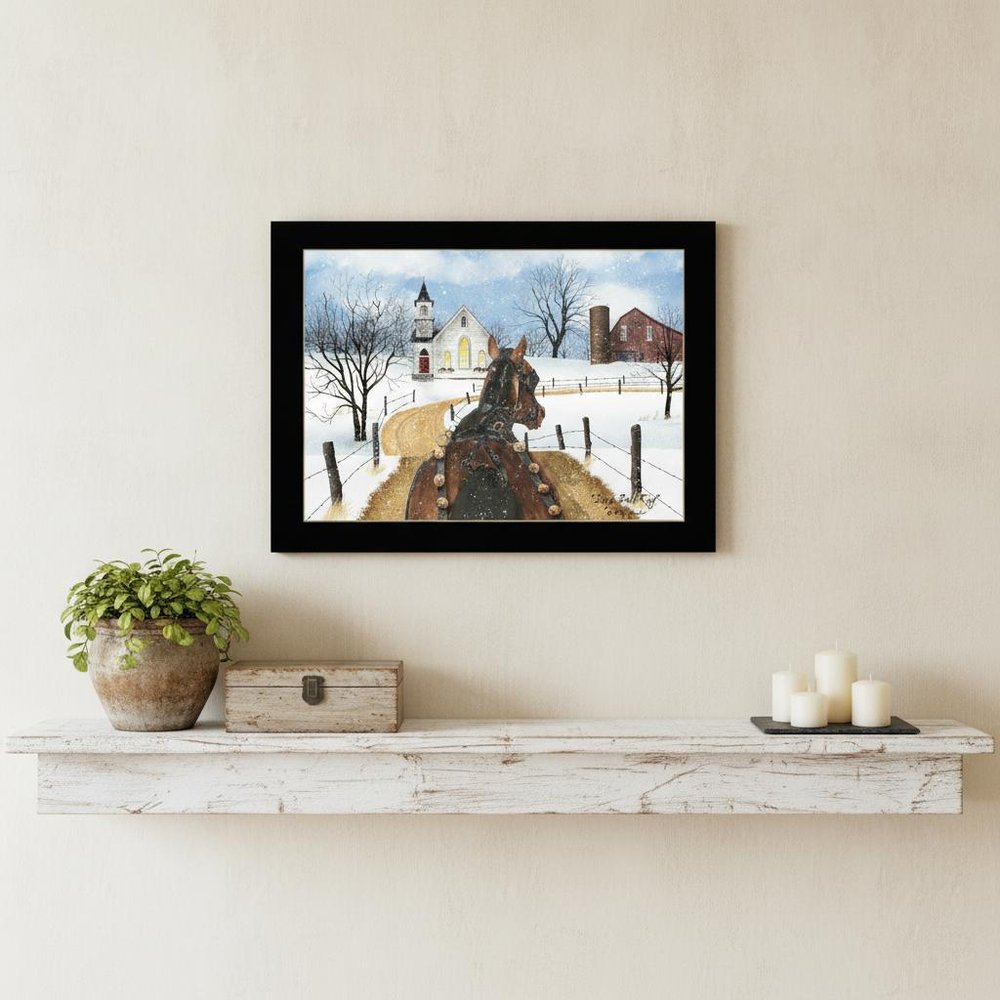 Sleigh Bells Ring 1 Black Framed Print Wall Art HomeRoots
