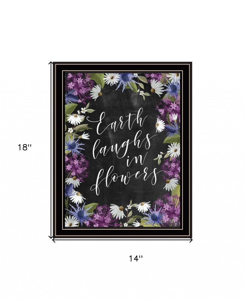 Earth Laughs in Flowers 1 Black Framed Print Wall Art HomeRoots