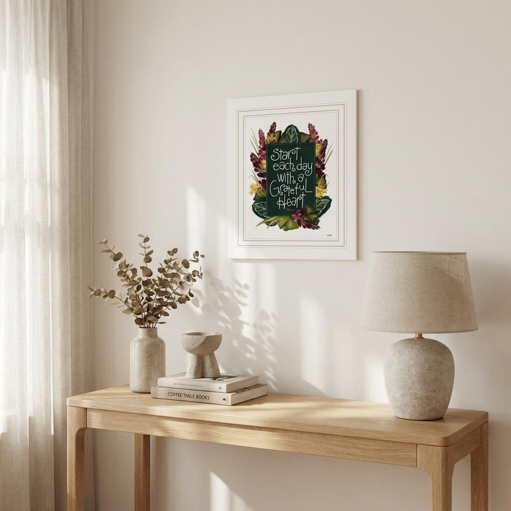 Grateful Heart 2 White Framed Print Wall Art HomeRoots