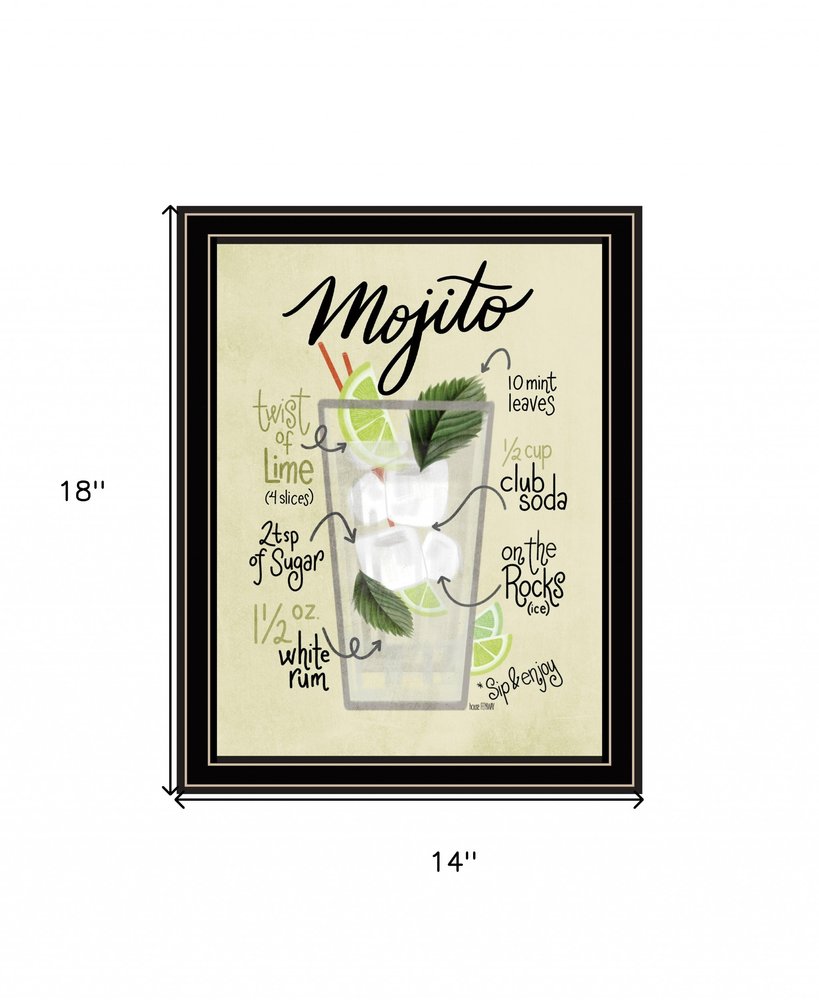 Mojito 1 Black Framed Print Wall Art HomeRoots