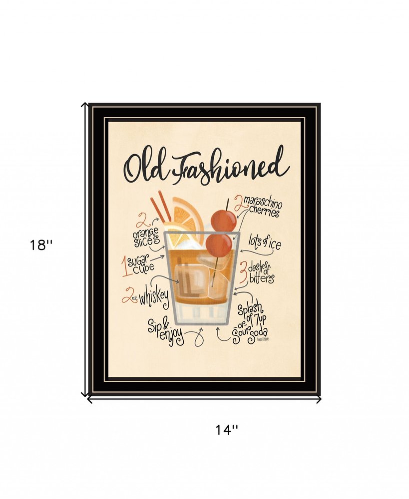 Old Fashioned 1 Black Framed Print Wall Art HomeRoots