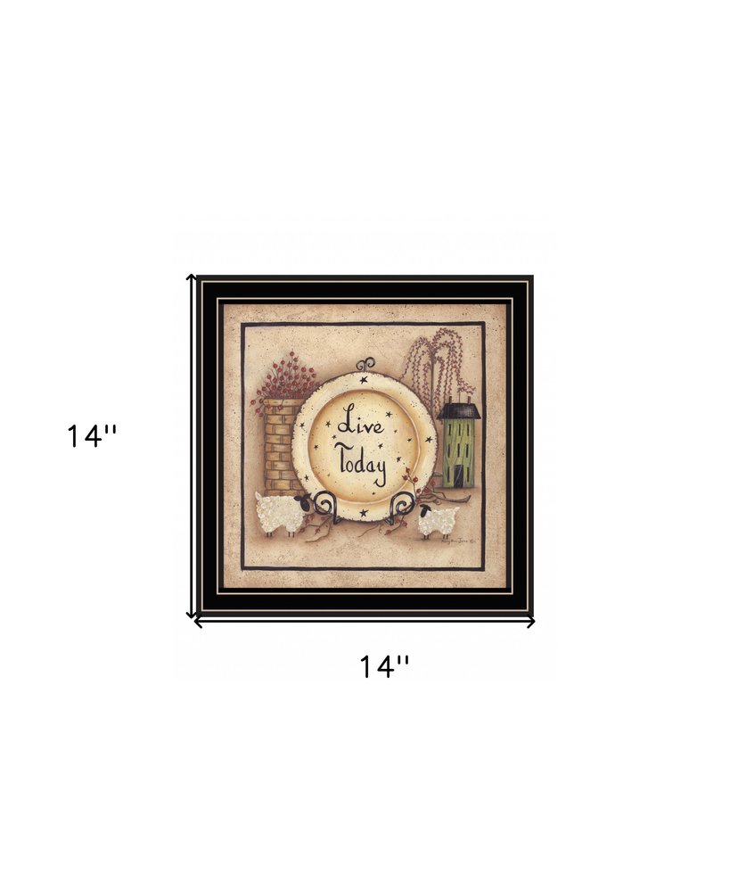 Live Today 2 Black Framed Print Wall Art HomeRoots