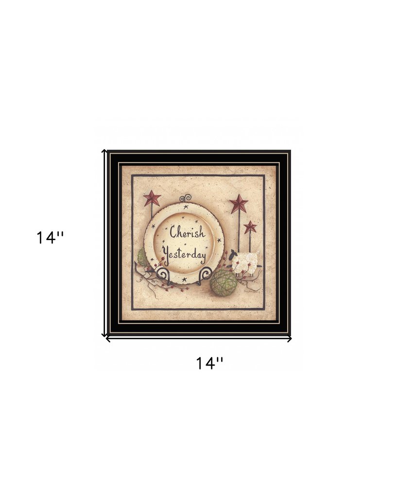 Cherish Yesterday 2 Black Framed Print Wall Art HomeRoots