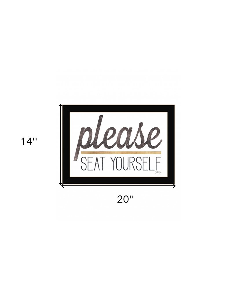Please Seat Yourself 1 Black Framed Print Wall Art HomeRoots