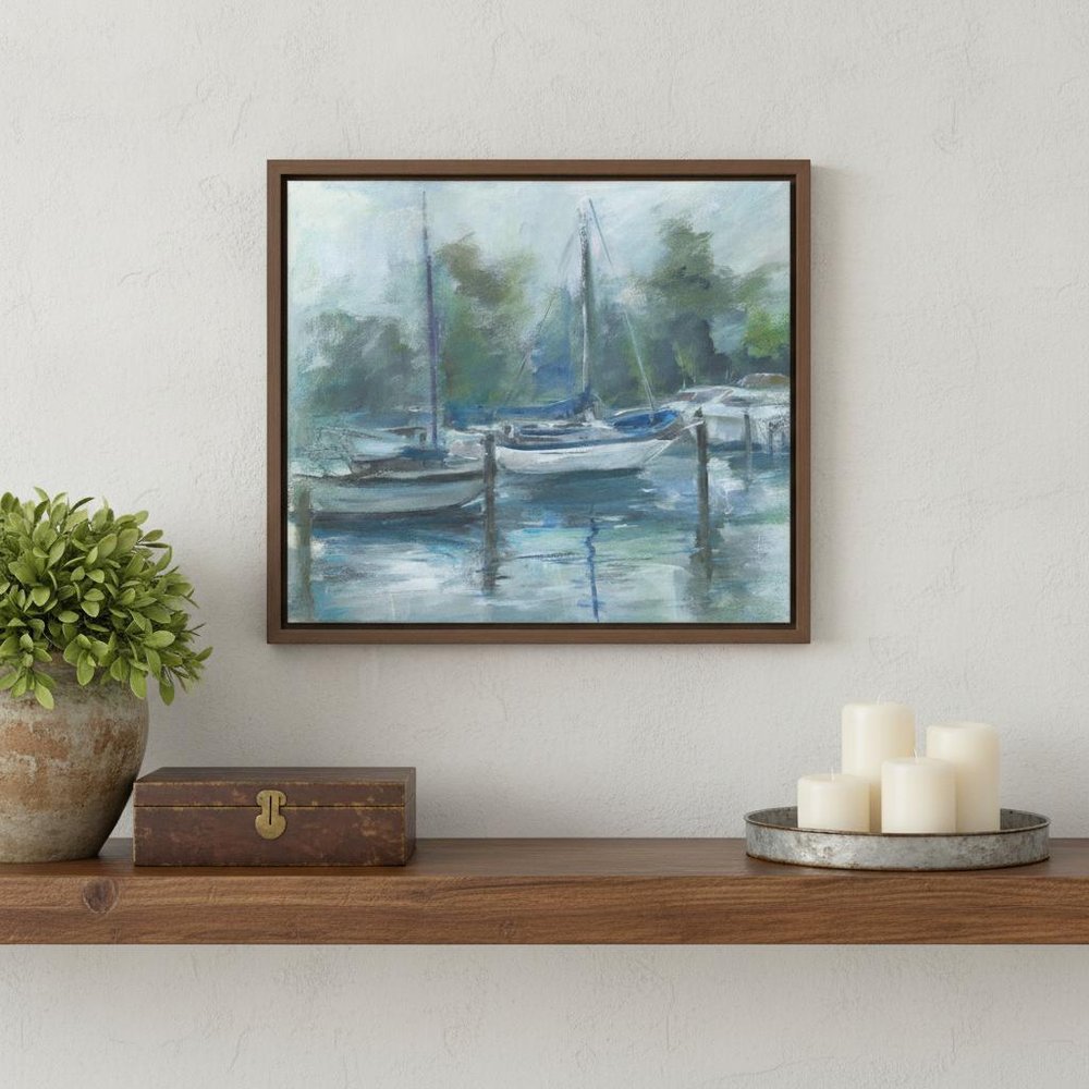 Lagoon 1 White Framed Print Wall Art HomeRoots