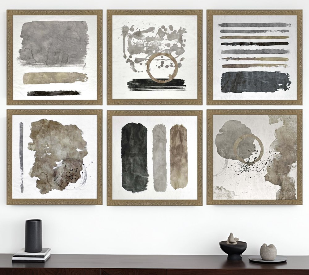 Set of Six City Loft Gold Framed Print Wall Art HomeRoots