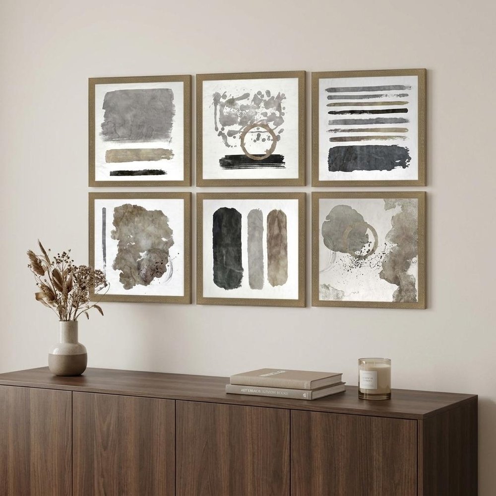 Set of Six City Loft Gold Framed Wall Art HomeRoots