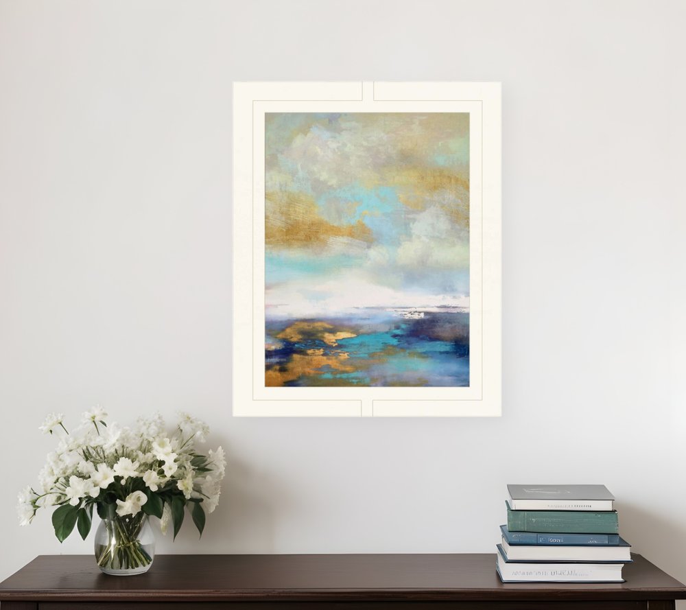 Iridescence Framed Art Gold Picture Frame Print Wall Art HomeRoots
