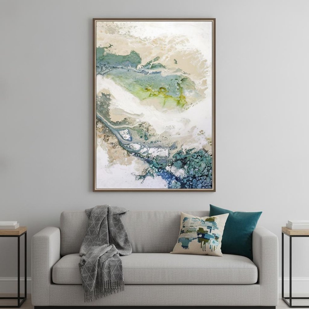 Minutiae Canvas Silver Floater Frame Print Wall Art HomeRoots