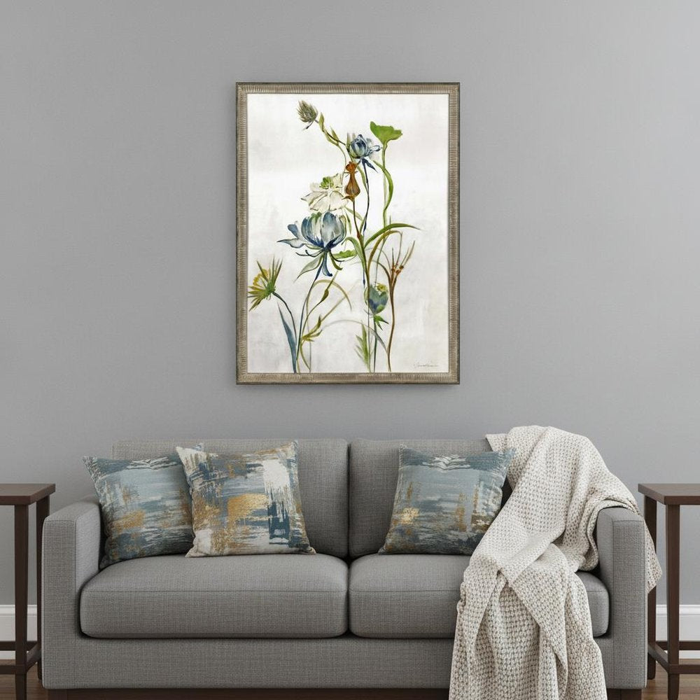 Late Summer Wildflower II Framed Art Silver Picture Frame Print Wall Art HomeRoots