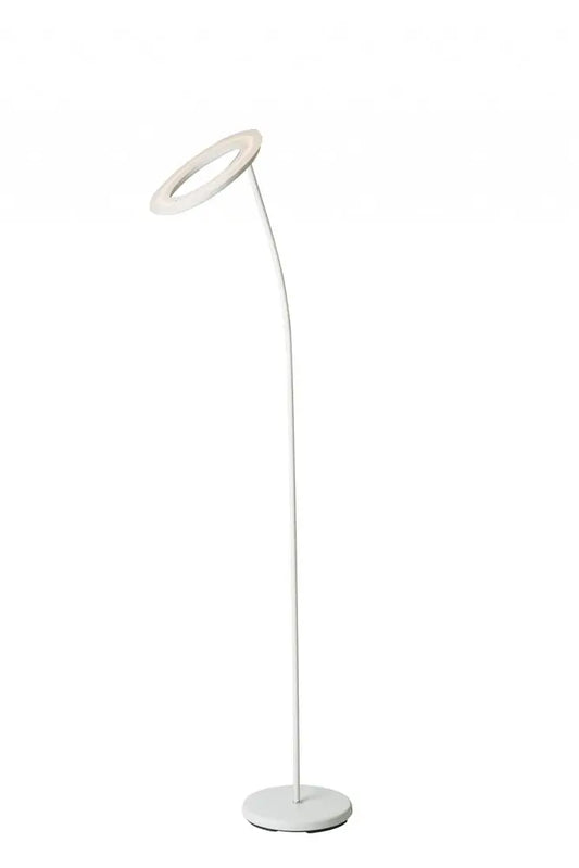 73" White LED Torchiere Floor Lamp With White HomeRoots