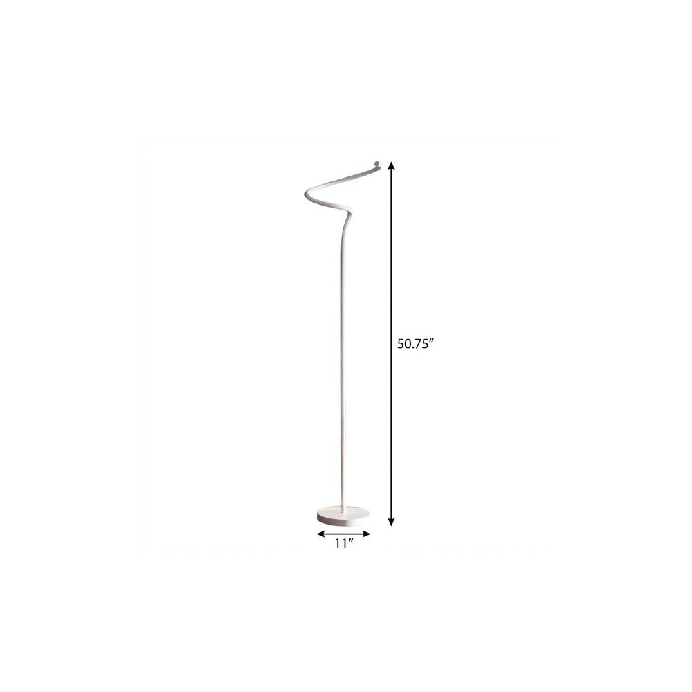 51" White LED Novelty Floor Lamp With White HomeRoots