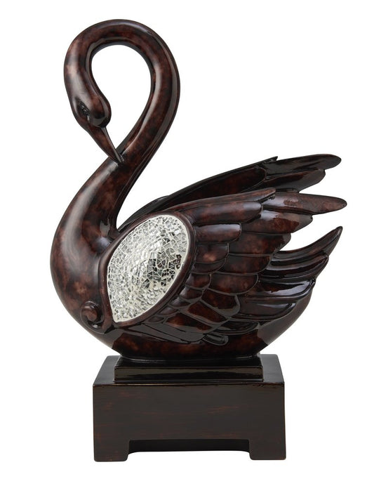 17" Marbleized Cherry Brown Dove Figurine Sculpture HomeRoots