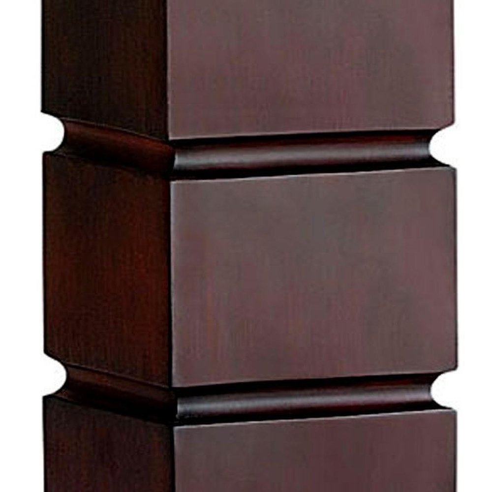 27" Brown Bedside Table Lamp With White Shade HomeRoots