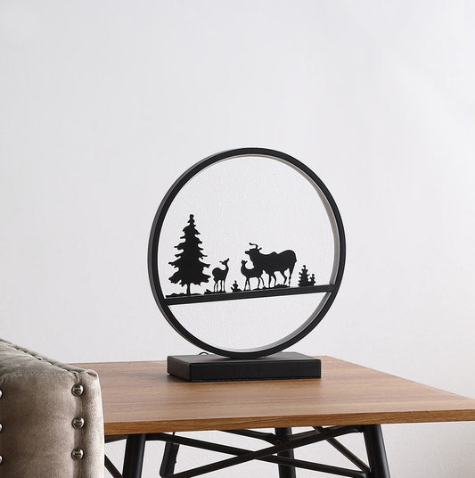 13" Black Bedside Led Table Lamp HomeRoots
