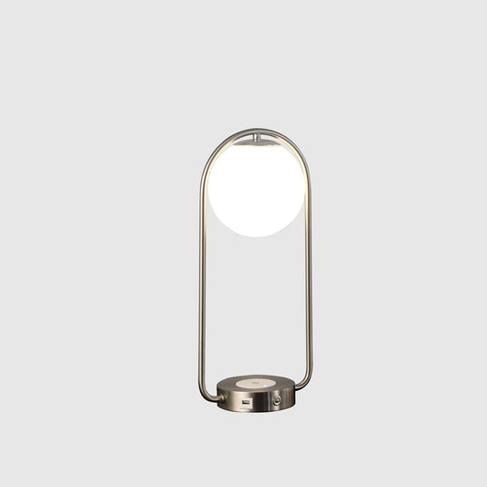 19" Silver Clip Globe USB Table Lamp HomeRoots