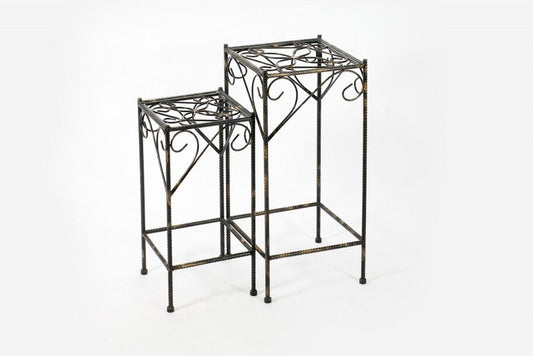 26" Black And Gold Metal Garden Accents Accessories HomeRoots