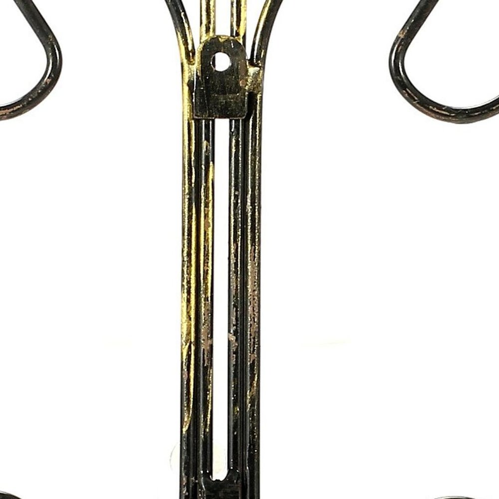 16" Black And Gold Metal Garden Accents Accessories HomeRoots