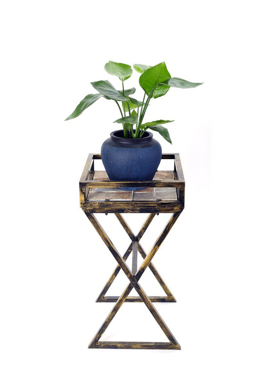 27" Black And Gold Metal Garden Accents Accessories HomeRoots