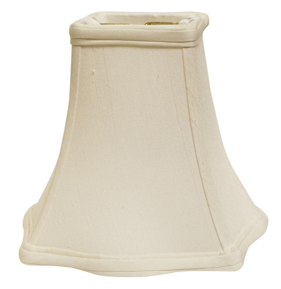 White Monay Shantung Silk Square Lamp Shade HomeRoots