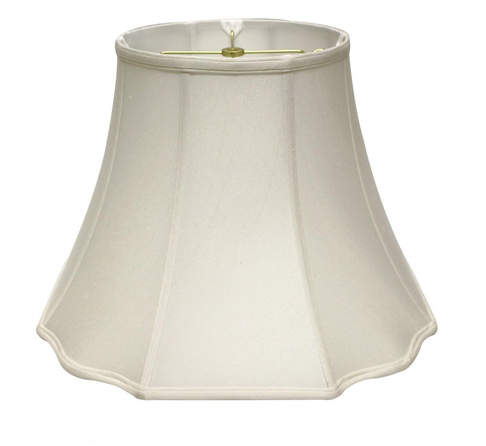White Monay Shantung Silk Bell Lamp Shade HomeRoots