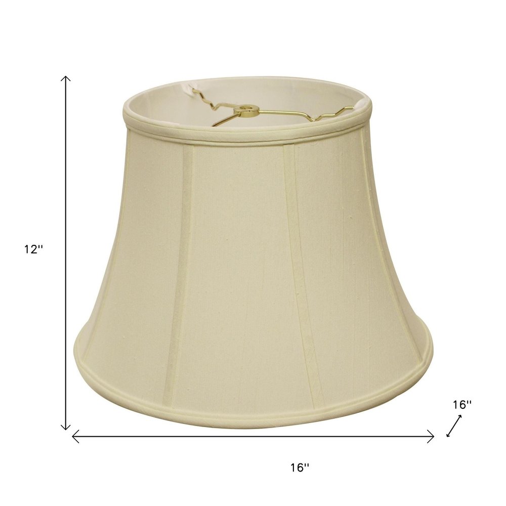 Ivory Monay Shantung Silk Bell Lamp Shade HomeRoots