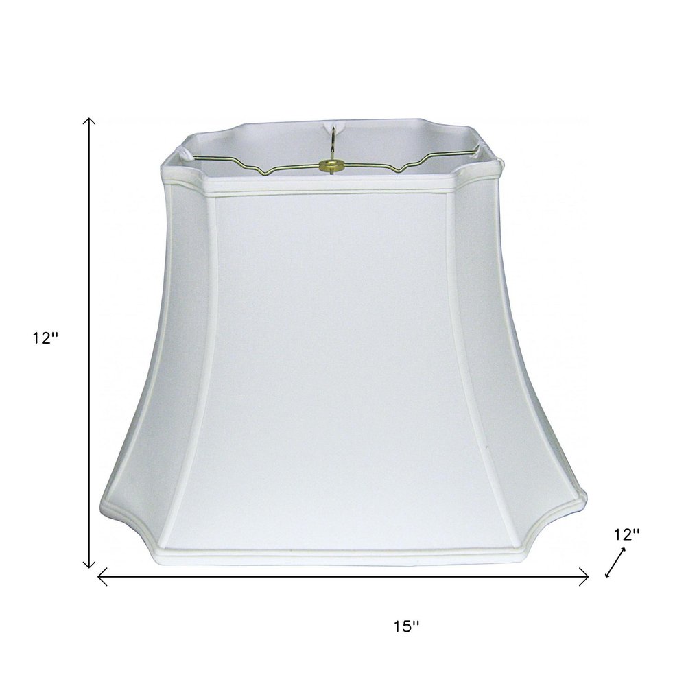Snow Shantung Silk Lamp Shade HomeRoots